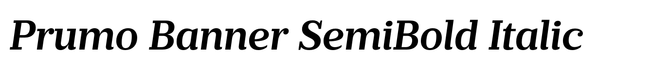 Prumo Banner SemiBold Italic